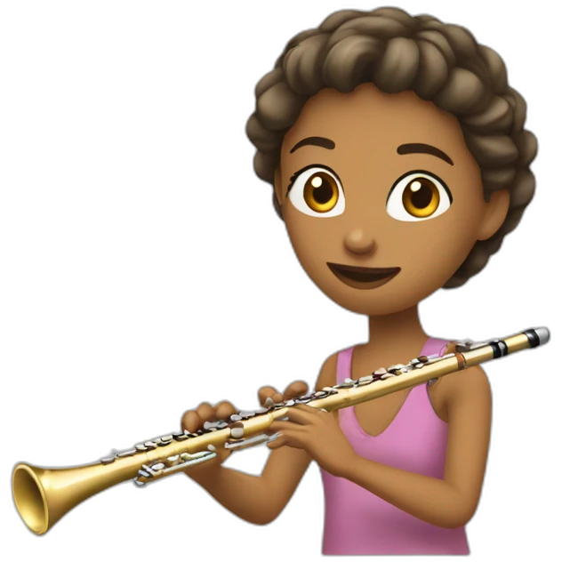 une joueuse de flute traversière  emoji