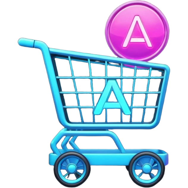 cart with a glowing AI sign emoji