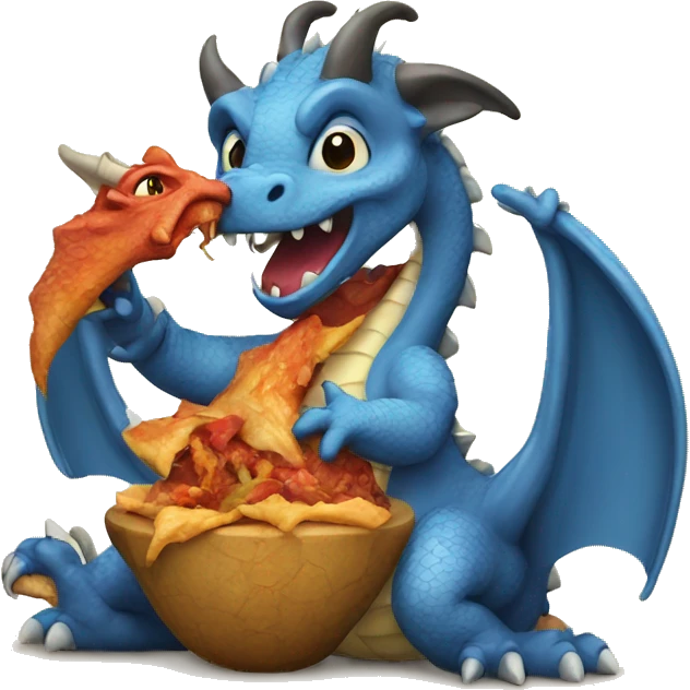 Dragon eating a dragon emoji