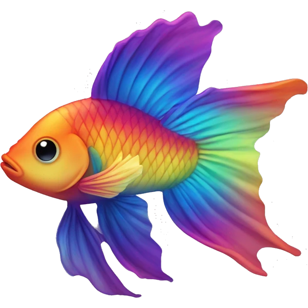 Sunset gradient beta fish rainbow emoji