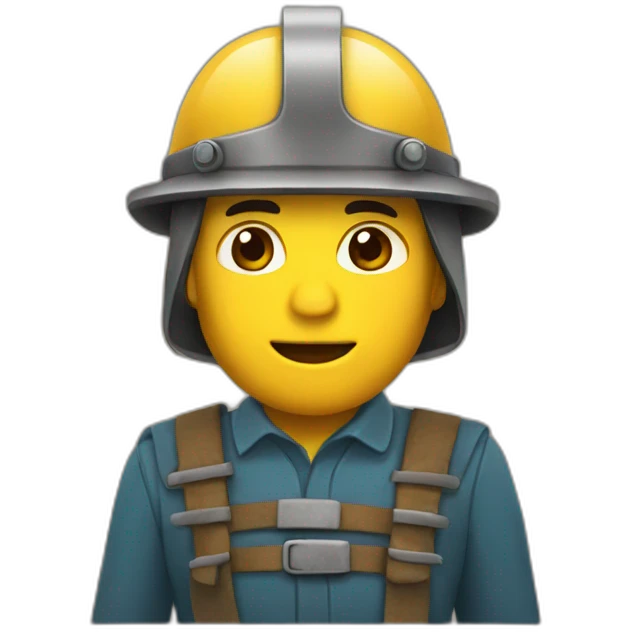 MINERO con casco emoji