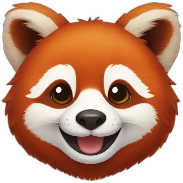 A smiling red panda emoji