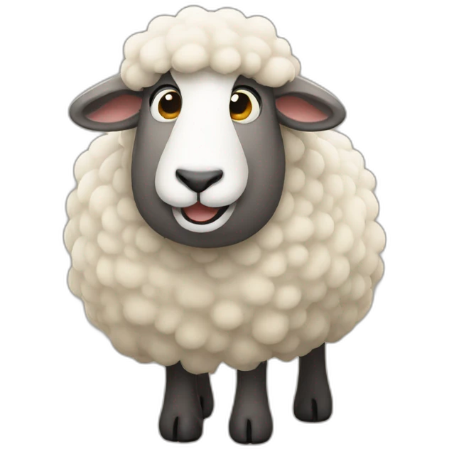 Sheep begging emoji