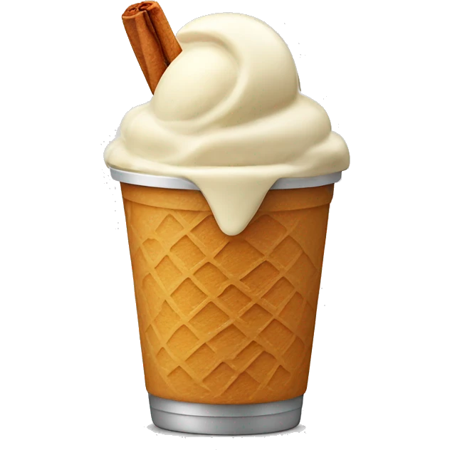 Apple cinnamon ice cream in a pint  emoji