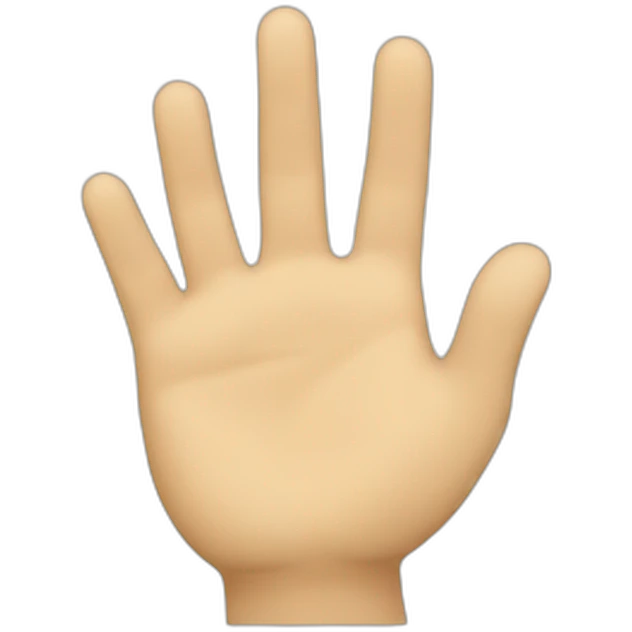 A hand waving emoji
