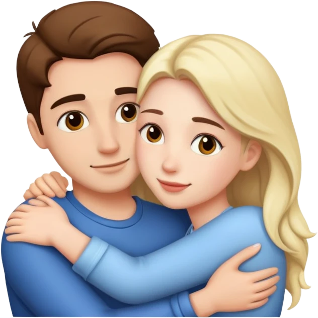 White People hug emoji