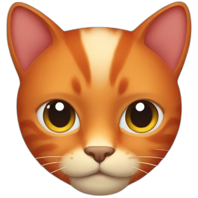 A red cat  emoji