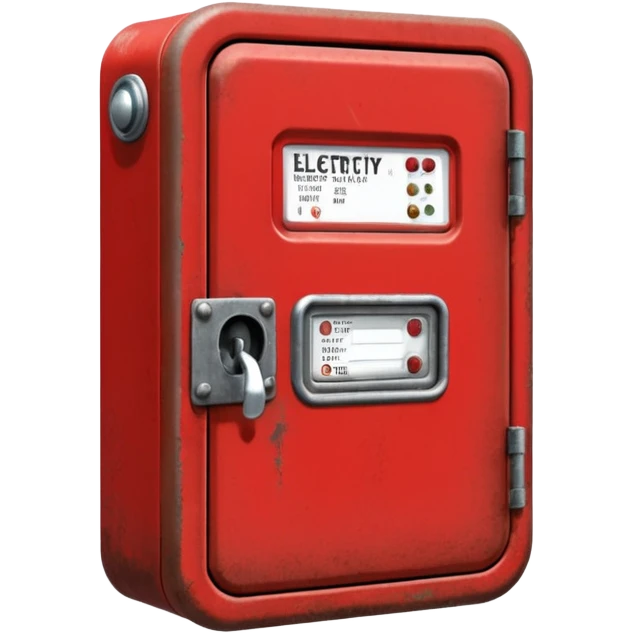 Red electricity box emoji
