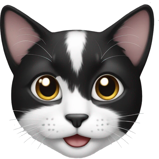 Black and white cat emoji