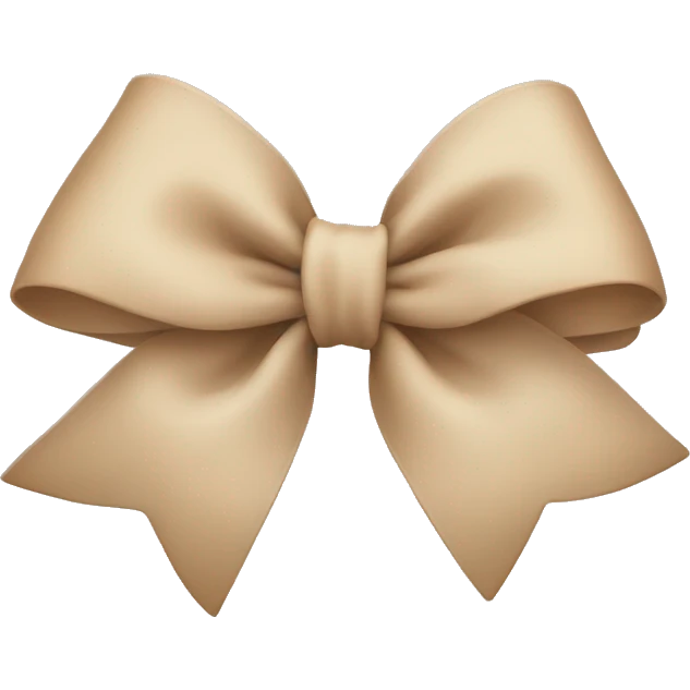 Beige bow emoji