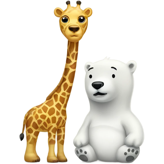 Polar bear and giraffe emoji