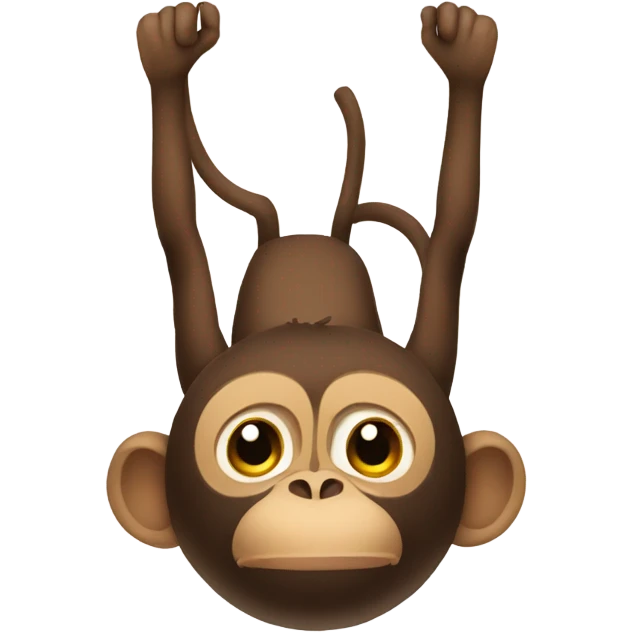 Upside down monkey emoji