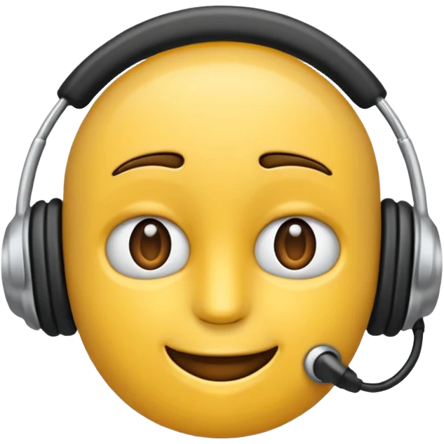 Белые наушники на белом ыоне emoji
