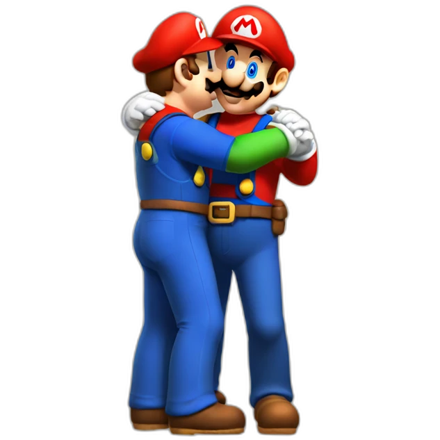 Mario & Luig hug emoji