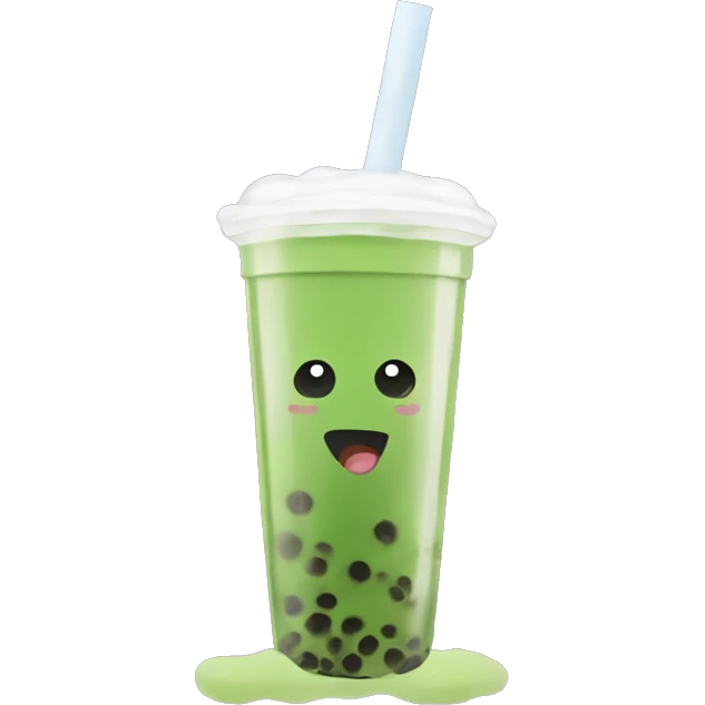 Matcha bubble tea emoji