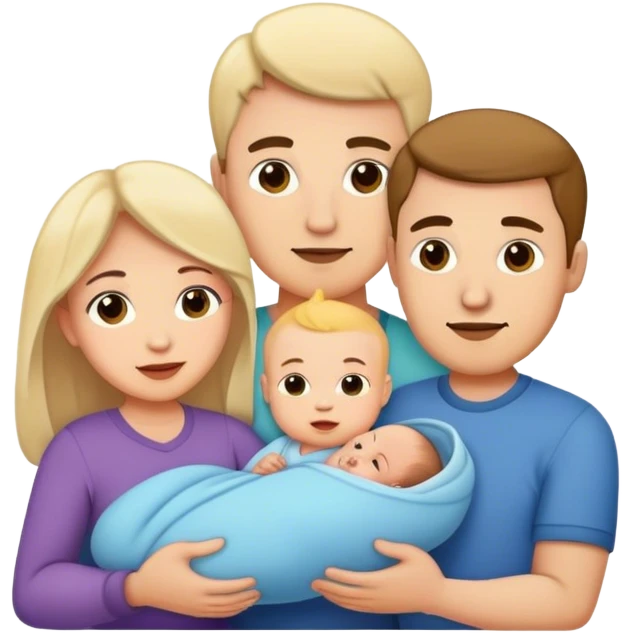 Famille 1 fils 1 une bébé   1 mère 1 pere  emoji