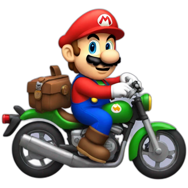 MARIO WITH MOTORCYCLE emoji