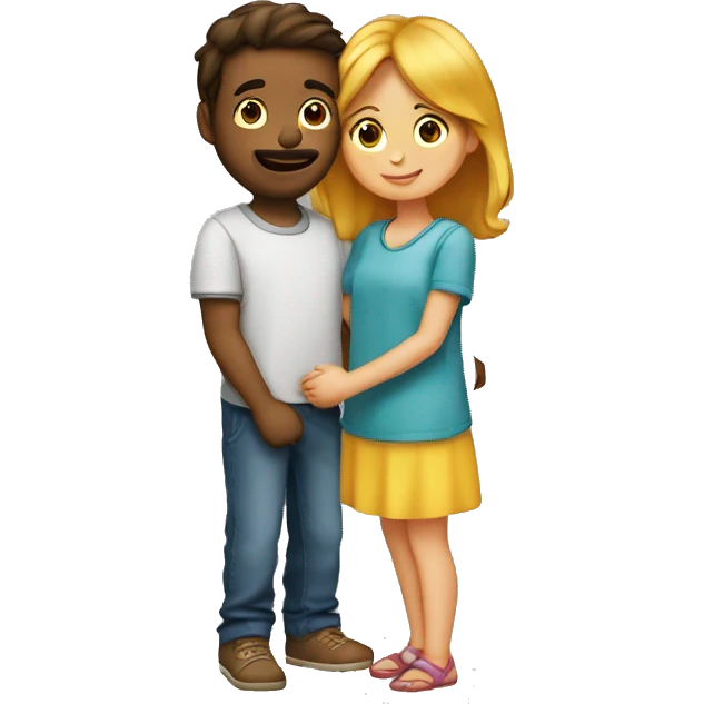 Emoji d’un garçon et une fille amoureuse  emoji