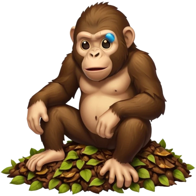 🦍 +💩 sticker  emoji