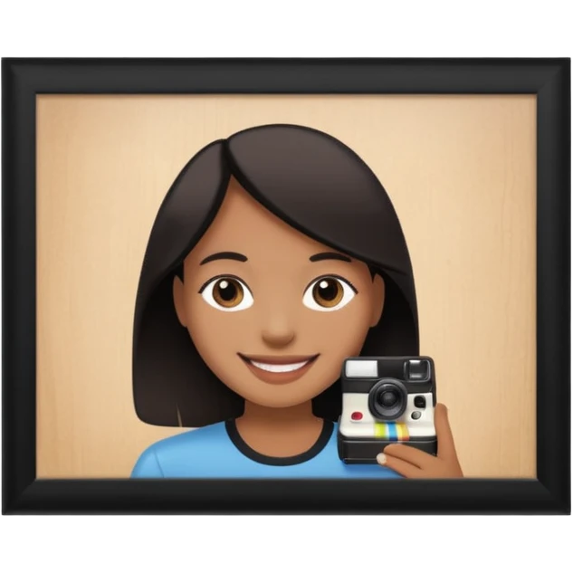 board with polaroid photo emoji