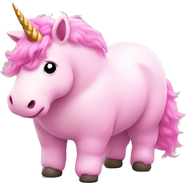 obese pink fluffy unicorn  emoji