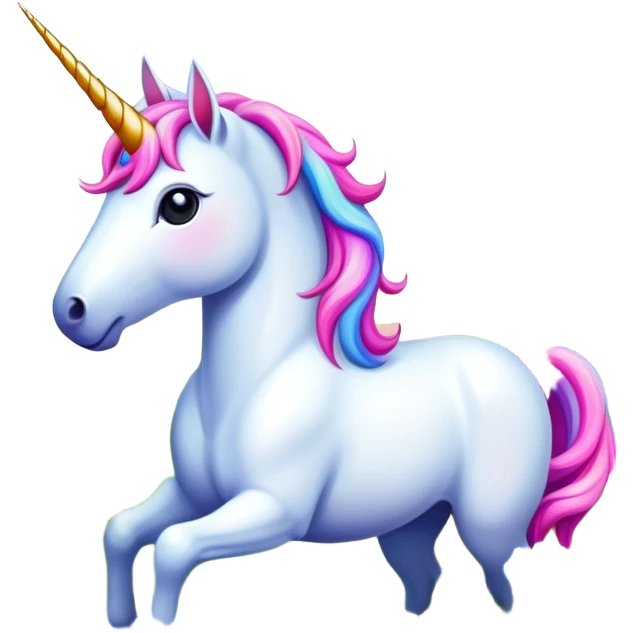 unicorn in a field of flowers emoji