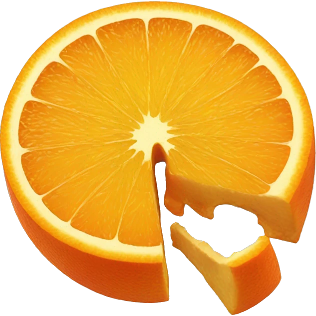3D Orange slice  emoji