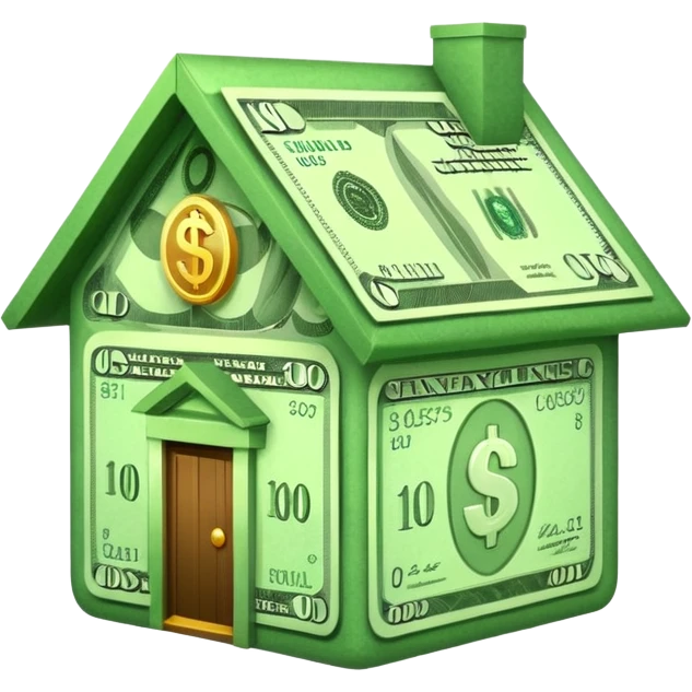 A money and a house emoji
