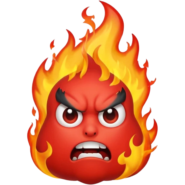 Angry flame death  emoji