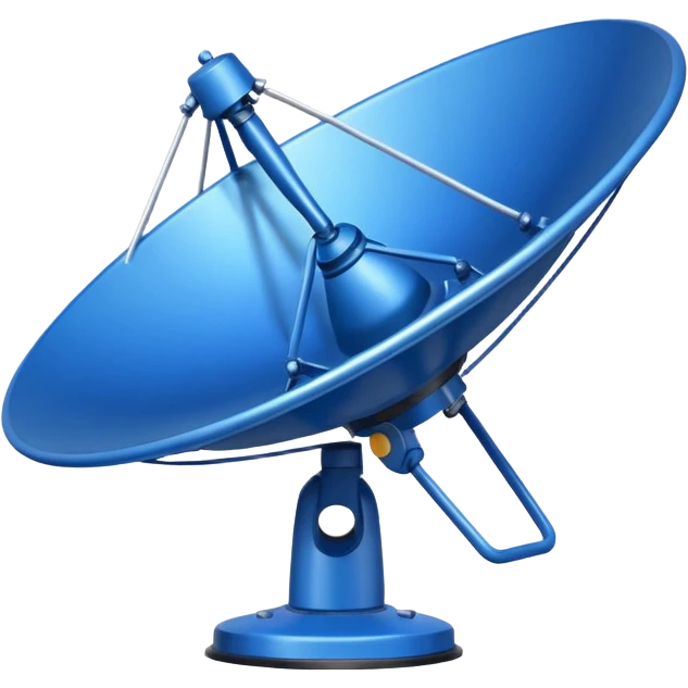 blue sattelite dish emoji