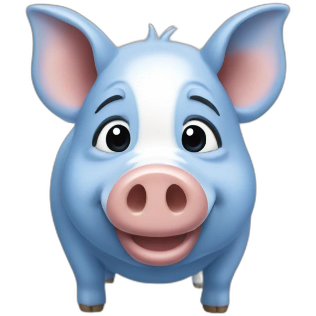 Cochon bleu emoji