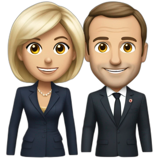 Emanuel Macron et Brigitte macron emoji