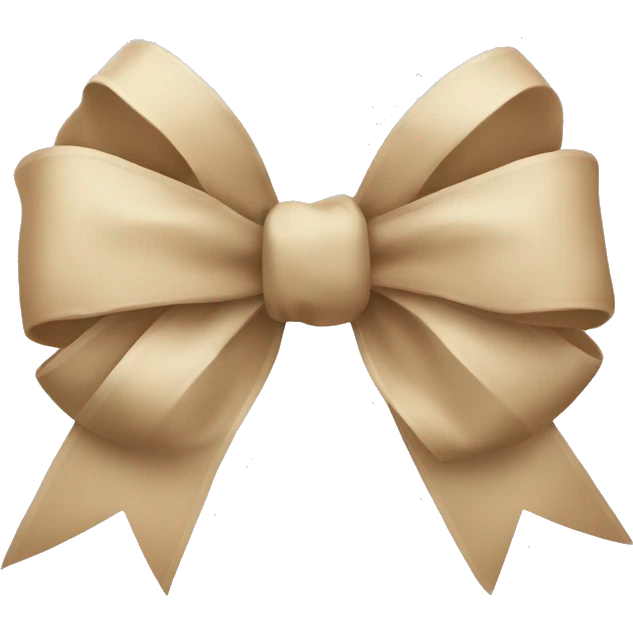 Beige Christmas bow  emoji