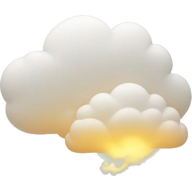 cloud emiting light emoji
