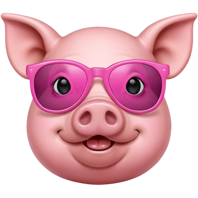 Pig with sunglasses emoji