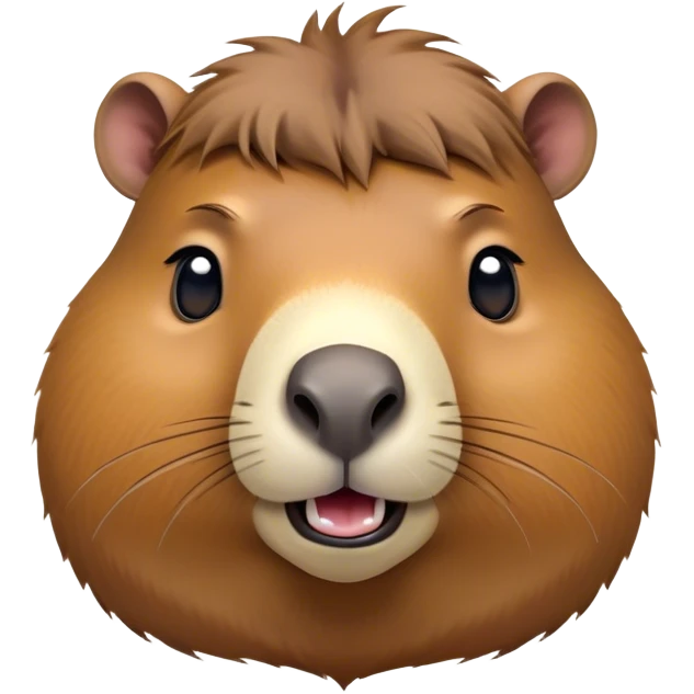 Cinematic Comical Capybara Portrait Emoji, Head tilted dramatically with an exaggeratedly shocked expression, featuring a robust, rotund build and a distinct capybara head with a broad snout and small ears, with wide, comically expressive eyes full of humorous disbelief, Simplified yet hilariously expressive features, highly detailed, glowing with a slightly sassy natural glow, high shine, dramatic yet playful, stylized with an air of quirky charm, soft glowing outline, capturing the essence of a meme-worthy capybara that looks ready to side-eye its way into viral fame! emoji