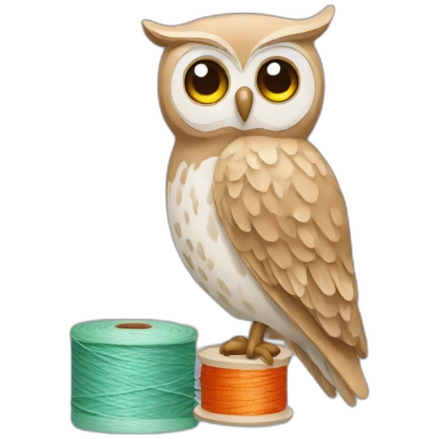 Sewing owl emoji