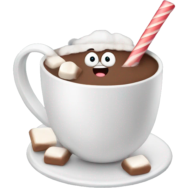 Hot cocoa with marshmallows emoji