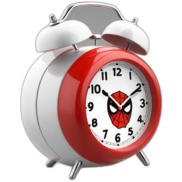 Funny spiderman modern alarm clock for kids emoji