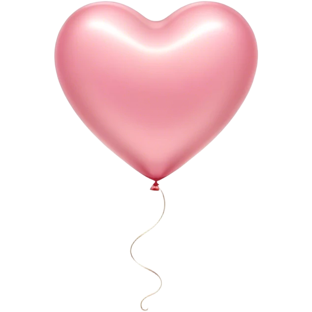 Cinematic tiny floating heart balloon, glossy and round, warm pink hues, slightly transparent with a soft glow, delicate string gently swaying, dreamy and adorable. emoji