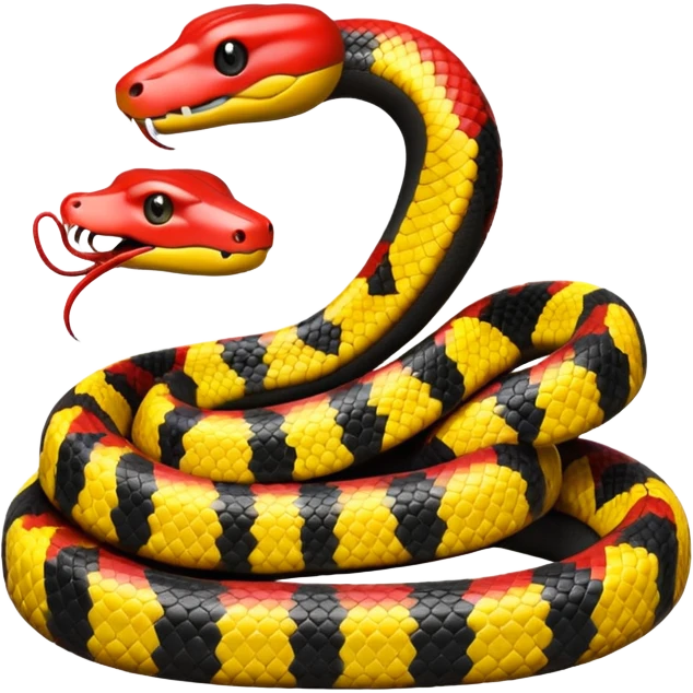 Red yellow and black snake  emoji