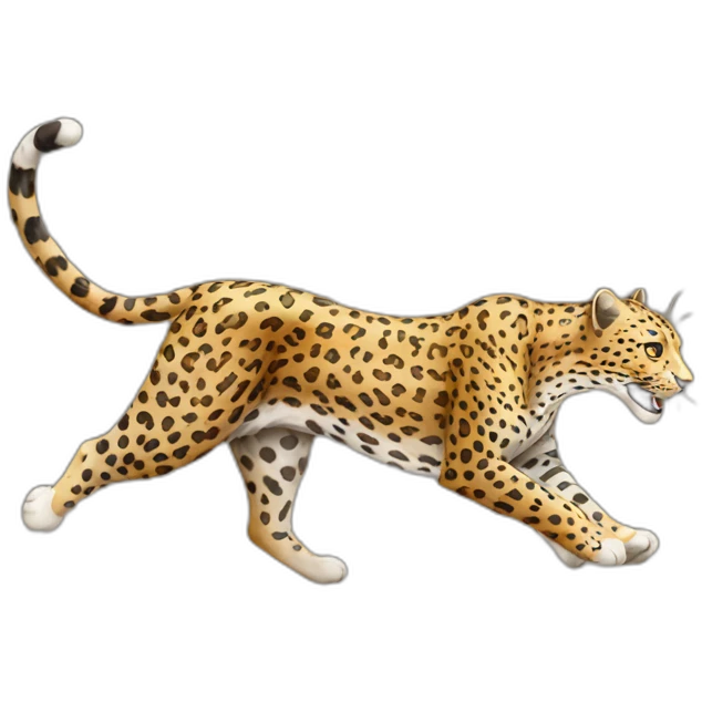 Running leopard emoji