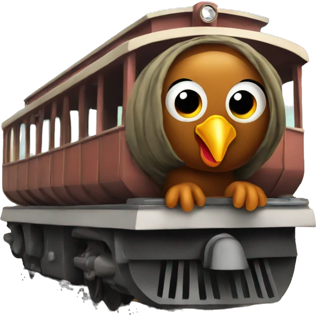Turkey Riding A Train emoji