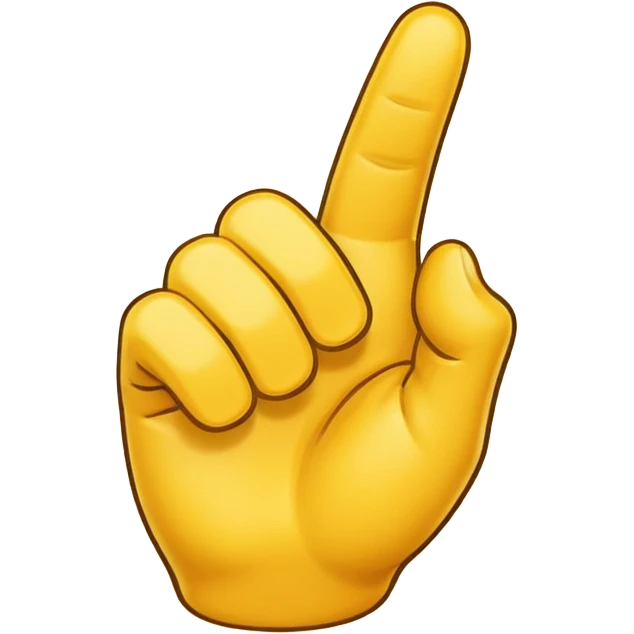 emoji apuntando con la mano hacia la camara emoji