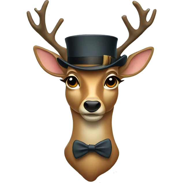 deer with monocle and pipe emoji
