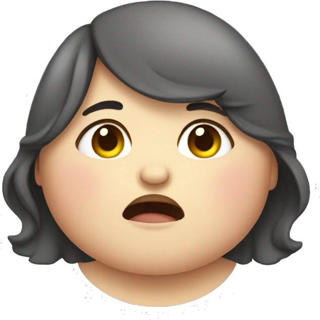 chubby girl crying emoji