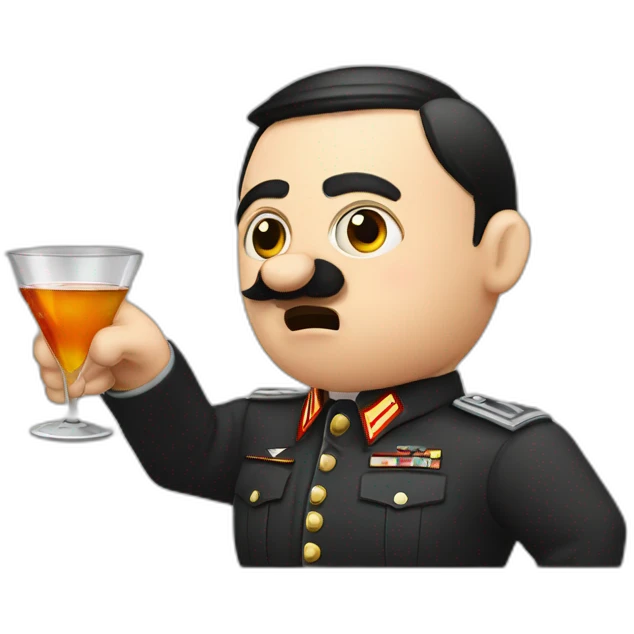 Hitler-drinking-vodka emoji