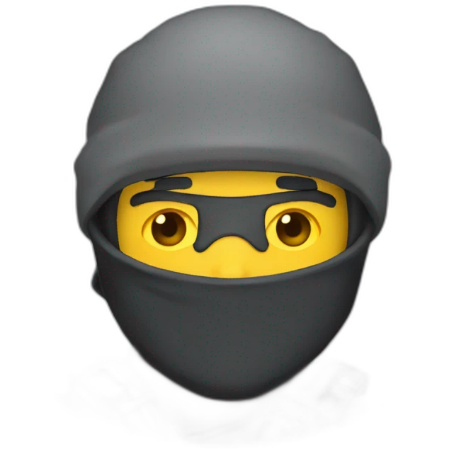a person who likes to go to the mountains in ninja style emoji