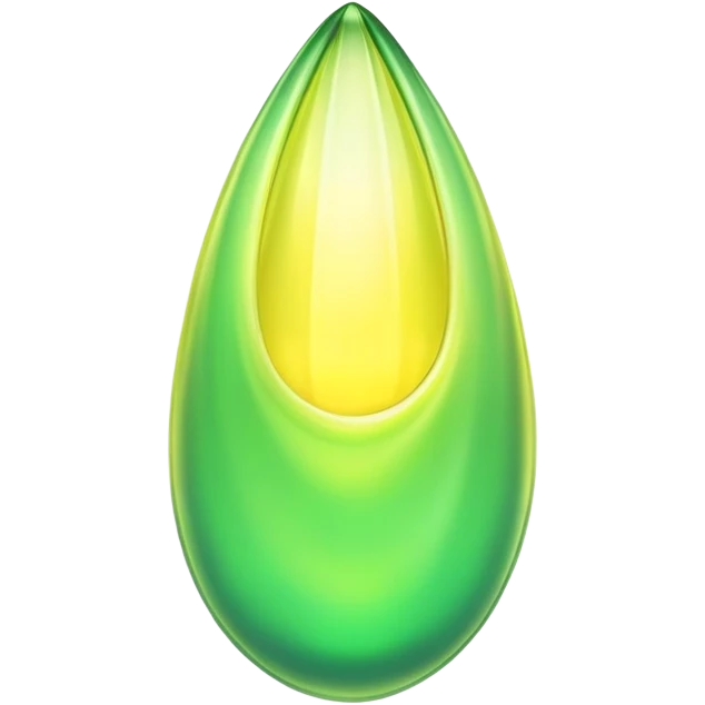glowing green magical cocoon with yellow aura, translucent, soft curves, magical symbol emoji