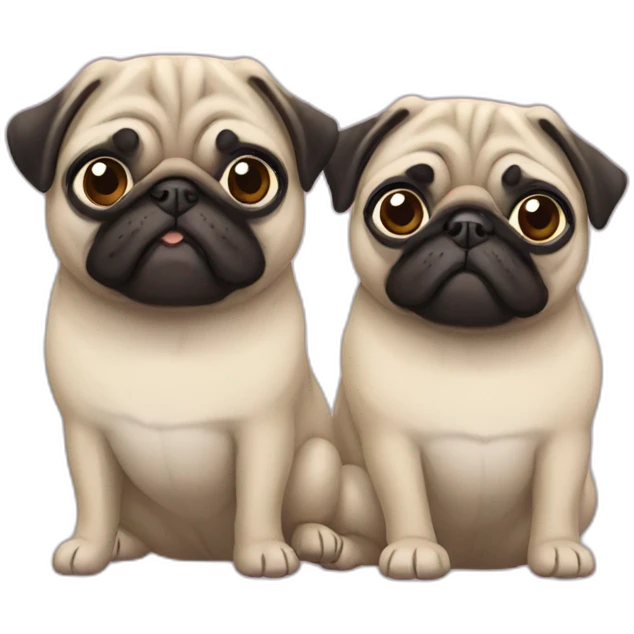 pug family emoji